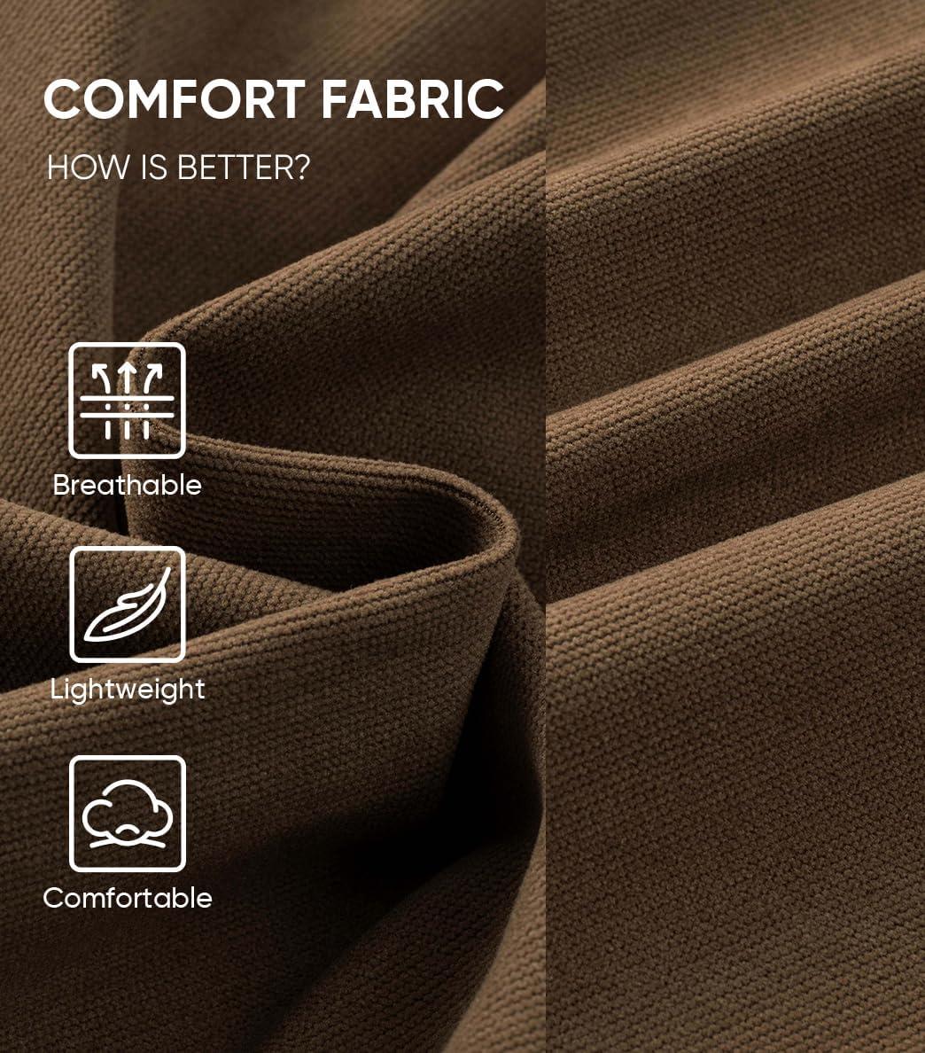 imageJMIERR Mens Corduroy Shorts Casual Elastic Waist Drawstring Lightweight Summer Beach ShortsB Khaki