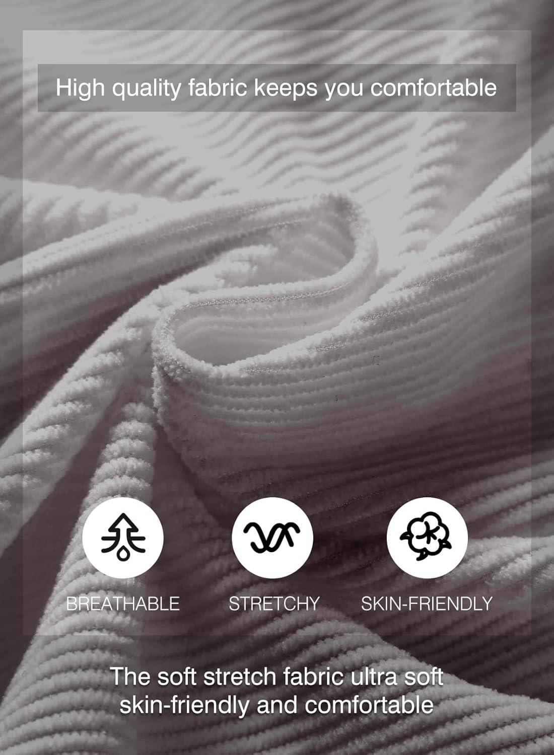 imageJMIERR Mens Corduroy Shorts Casual Elastic Waist Drawstring Lightweight Summer Beach ShortsC Grey