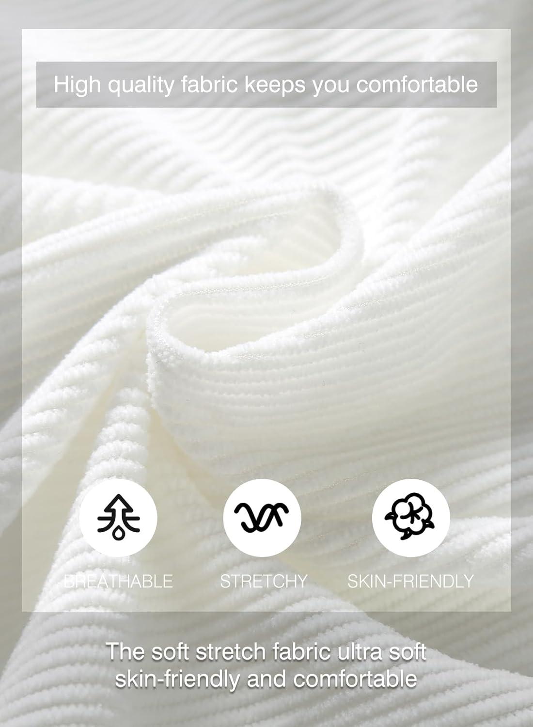 imageJMIERR Mens Corduroy Shorts Casual Elastic Waist Drawstring Lightweight Summer Beach ShortsC White