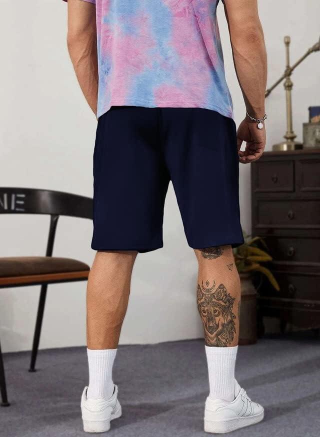 imageJMIERR Mens Cotton Sweat Shorts with 3 Pockets Workout Lounge Jogger Athletic Shorts 7 inch Inseam Running ShortsA Blue