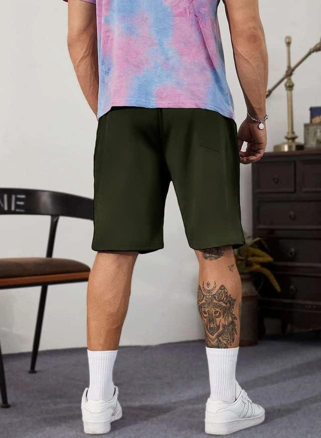 imageJMIERR Mens Cotton Sweat Shorts with 3 Pockets Workout Lounge Jogger Athletic Shorts 7 inch Inseam Running ShortsA Green