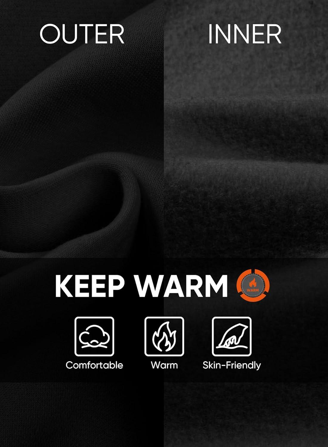 imageJMIERR Mens Fleece Quarter Zip Pullover Sweater Casual Cotton Fall Winter Family Outfit Warm Mock Neck with Pockets0 Black