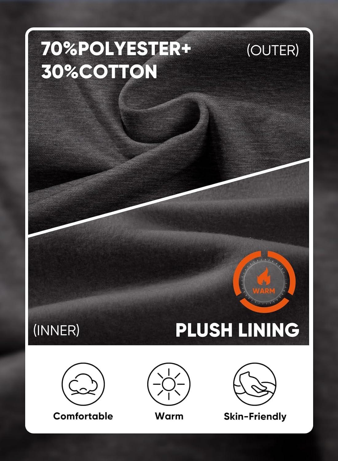 imageJMIERR Mens Fleece Quarter Zip Pullover Sweater Casual Cotton Fall Winter Family Outfit Warm Mock Neck with Pockets1 Dark Grey