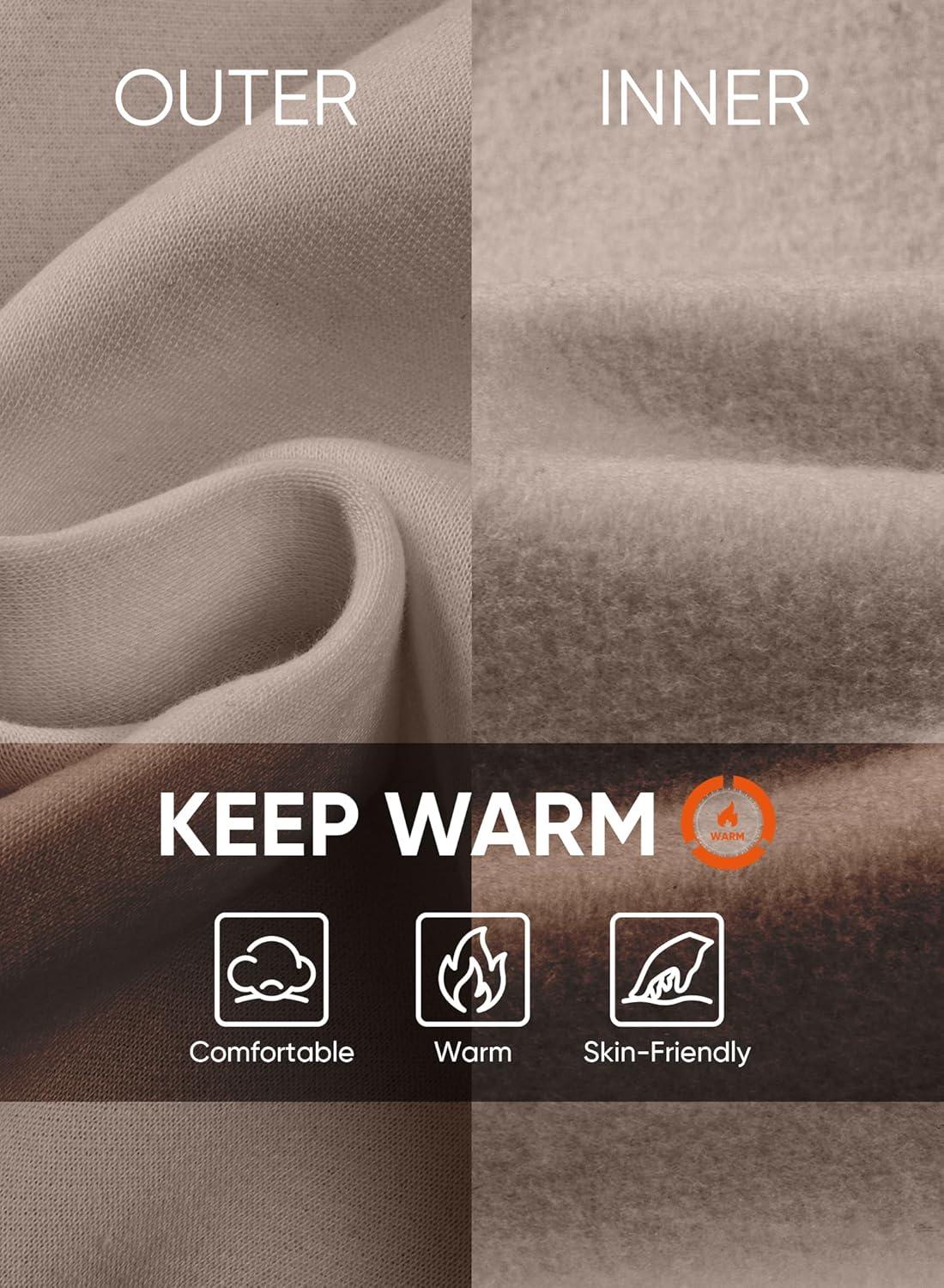 imageJMIERR Mens Fleece Quarter Zip Pullover Sweater Casual Cotton Fall Winter Family Outfit Warm Mock Neck with PocketsB Dark Beige