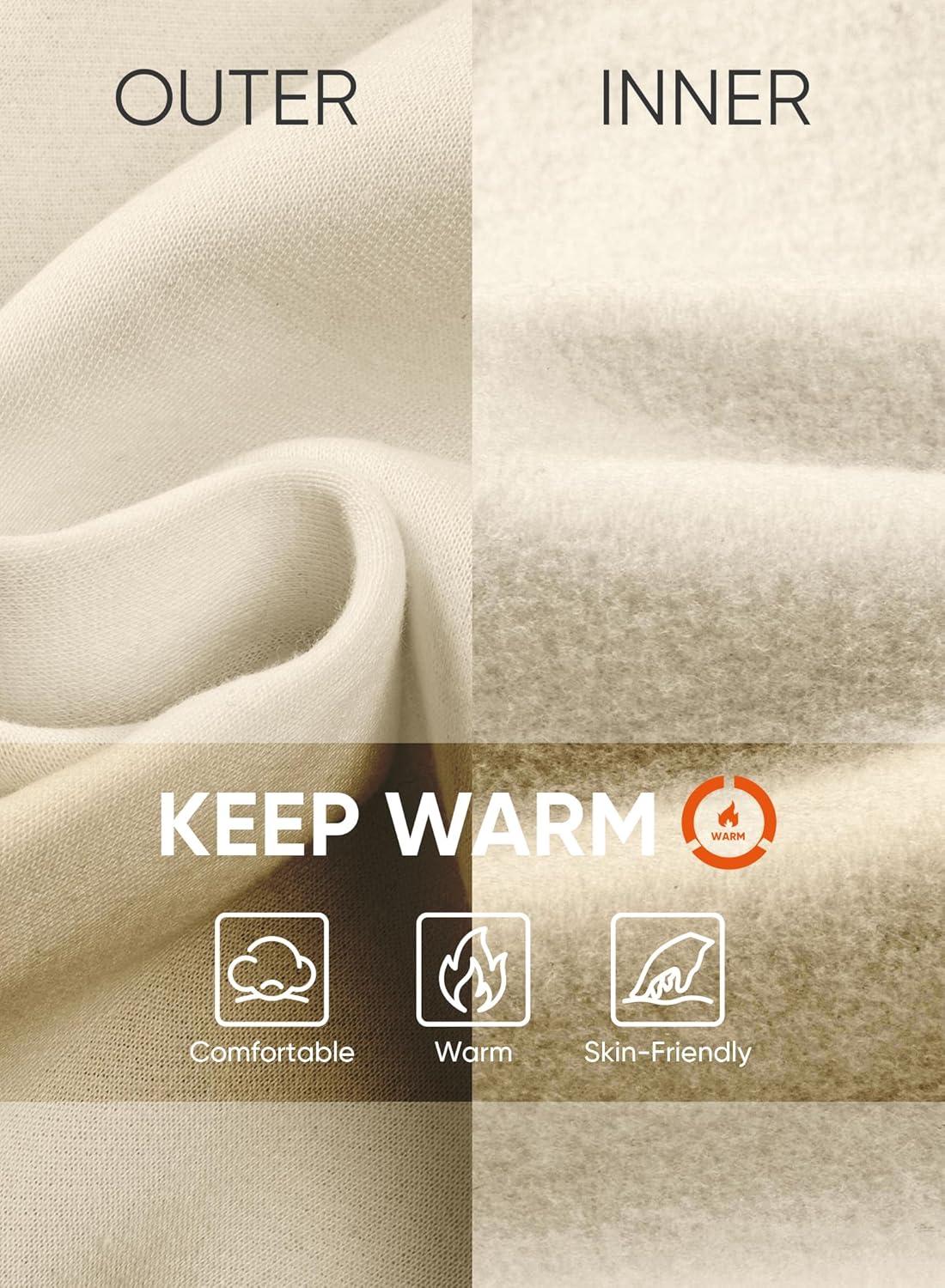 imageJMIERR Mens Fleece Quarter Zip Pullover Sweater Casual Cotton Fall Winter Family Outfit Warm Mock Neck with PocketsC Offwhite