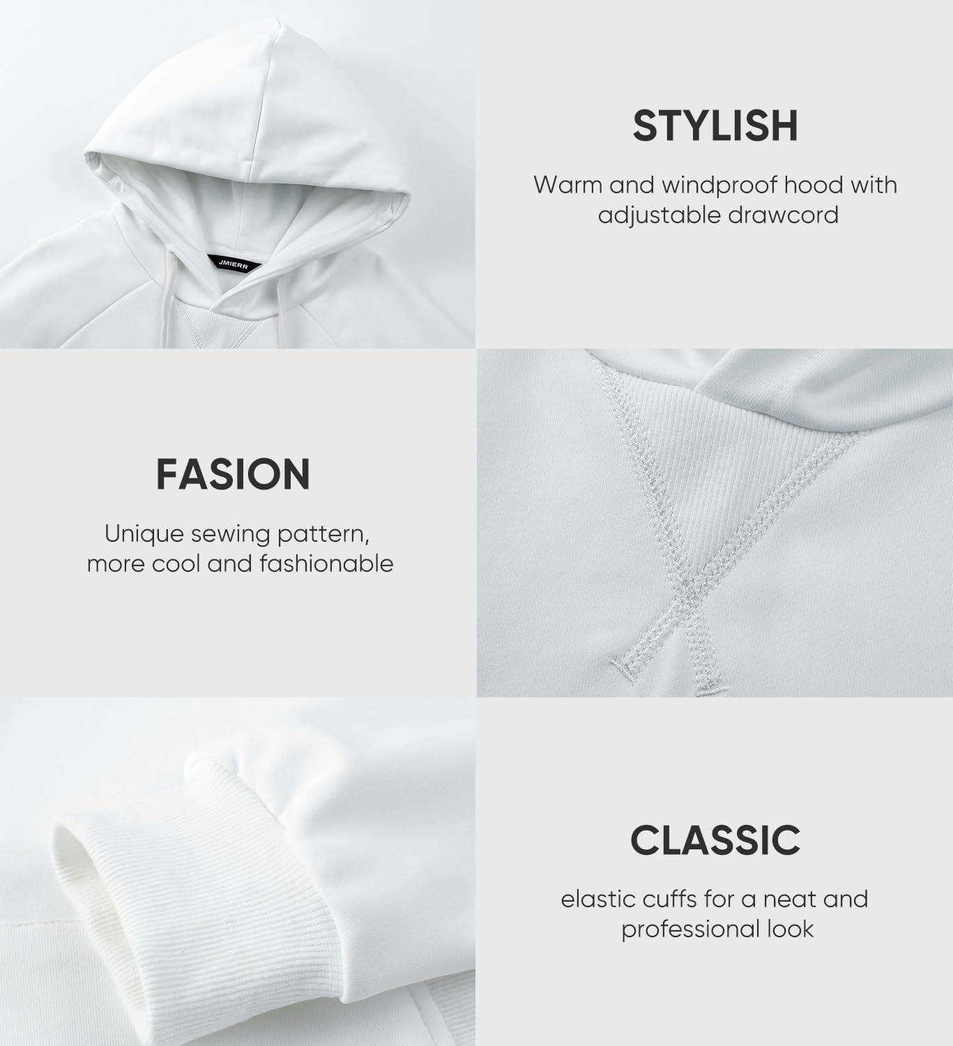 imageJMIERR Mens Hoodies Sweatshirt Casual Ribbed Vstitch Neckline Solid Drawstring Pullover Sweatshirts 2025 Fall FasionBurgundy