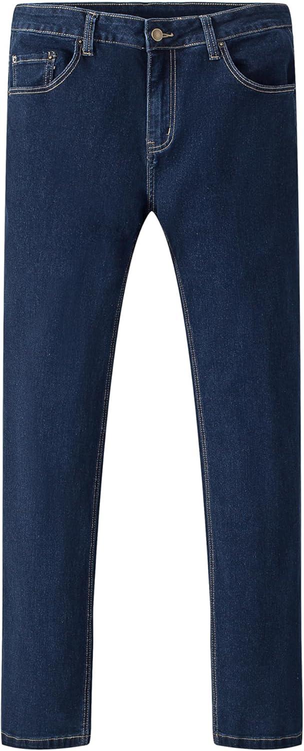 imageJMIERR Mens Jeans Regular Fit Straight Stretch Classic Casual Denim PantsDirty Blue