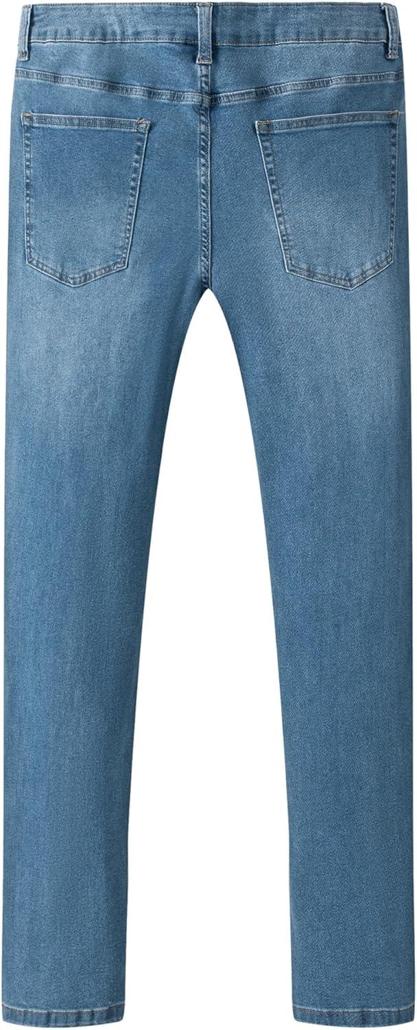 imageJMIERR Mens Jeans Regular Fit Straight Stretch Classic Casual Denim PantsDusk Blue