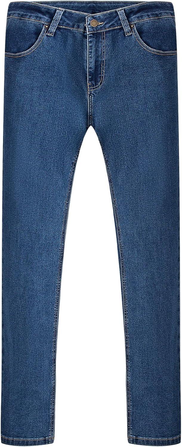 imageJMIERR Mens Jeans Regular Fit Straight Stretch Classic Casual Denim PantsNavy Blue