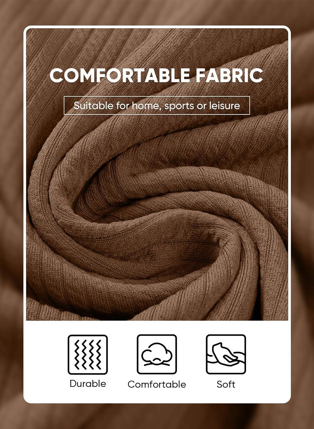 imageJMIERR Mens Long Sleeve Muscle T Shirts Casual Crewneck Knitted Longline Textured Tee Shirts for Gym WorkoutCamel