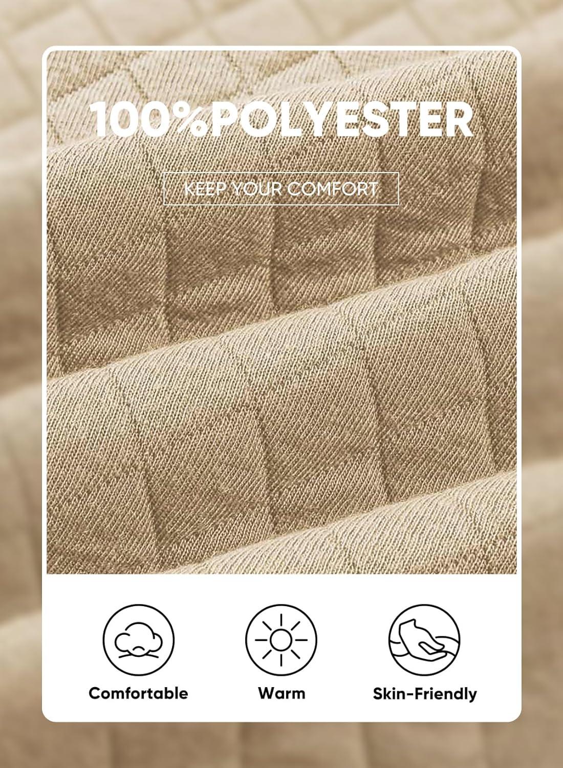 imageJMIERR Mens Quilted Sweatshirt Casual Long Sleeve Outdoor Stand Collar QuarterZip Pullover SweatshirtsApricot