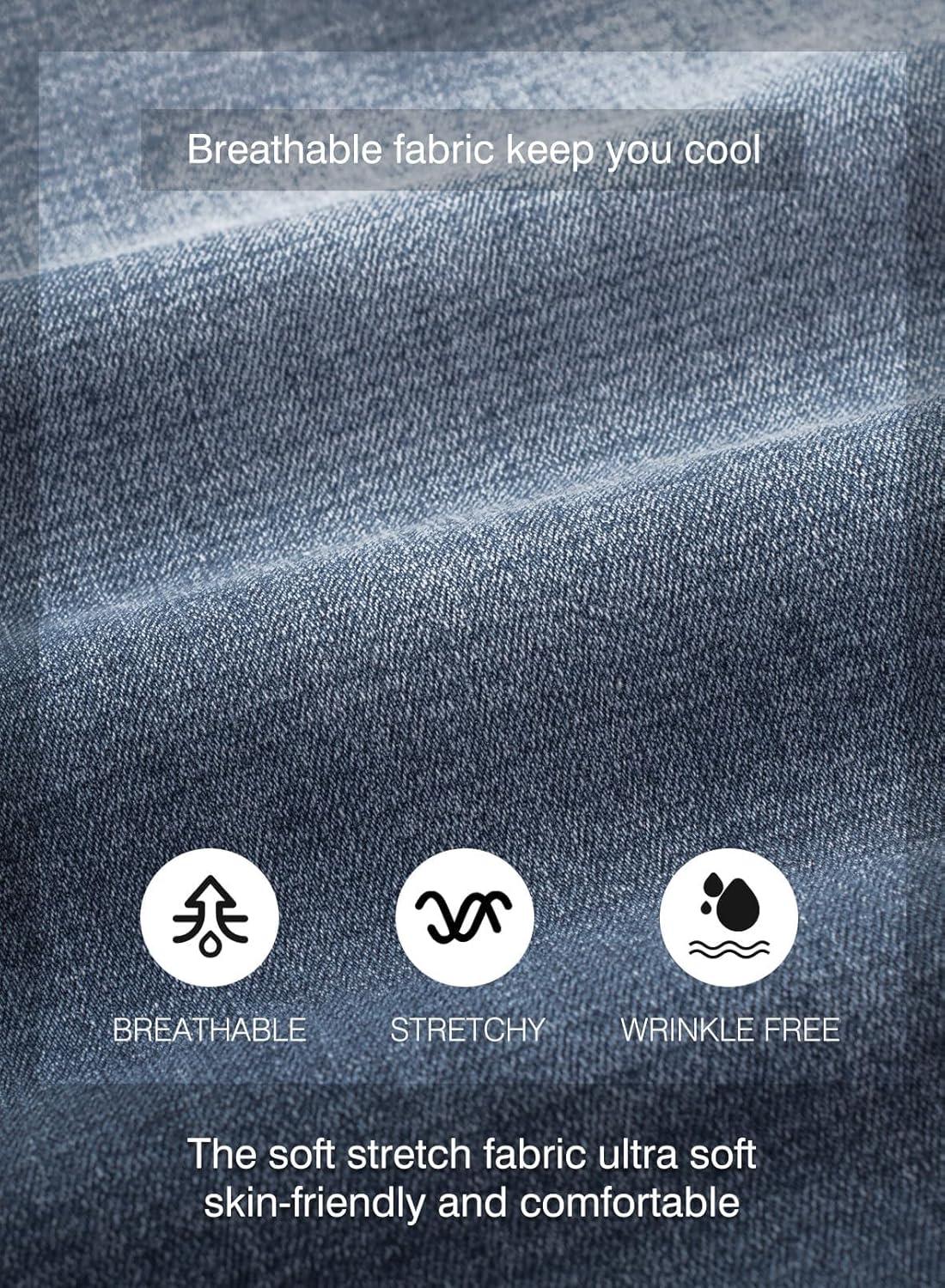 imageJMIERR Mens Shorts Casual Denim Stretch Slim Fit Washed Distressed Rolled Ripped Jean Shorts for MenA Blue