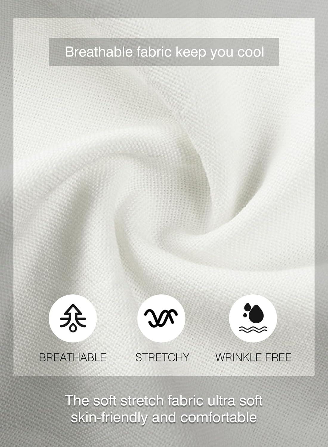 imageJMIERR Mens Shorts Linen Cotton 7quot Casual Elastic Waist Drawstring Lightweight Summer Beach Shorts with PocketsA2 White