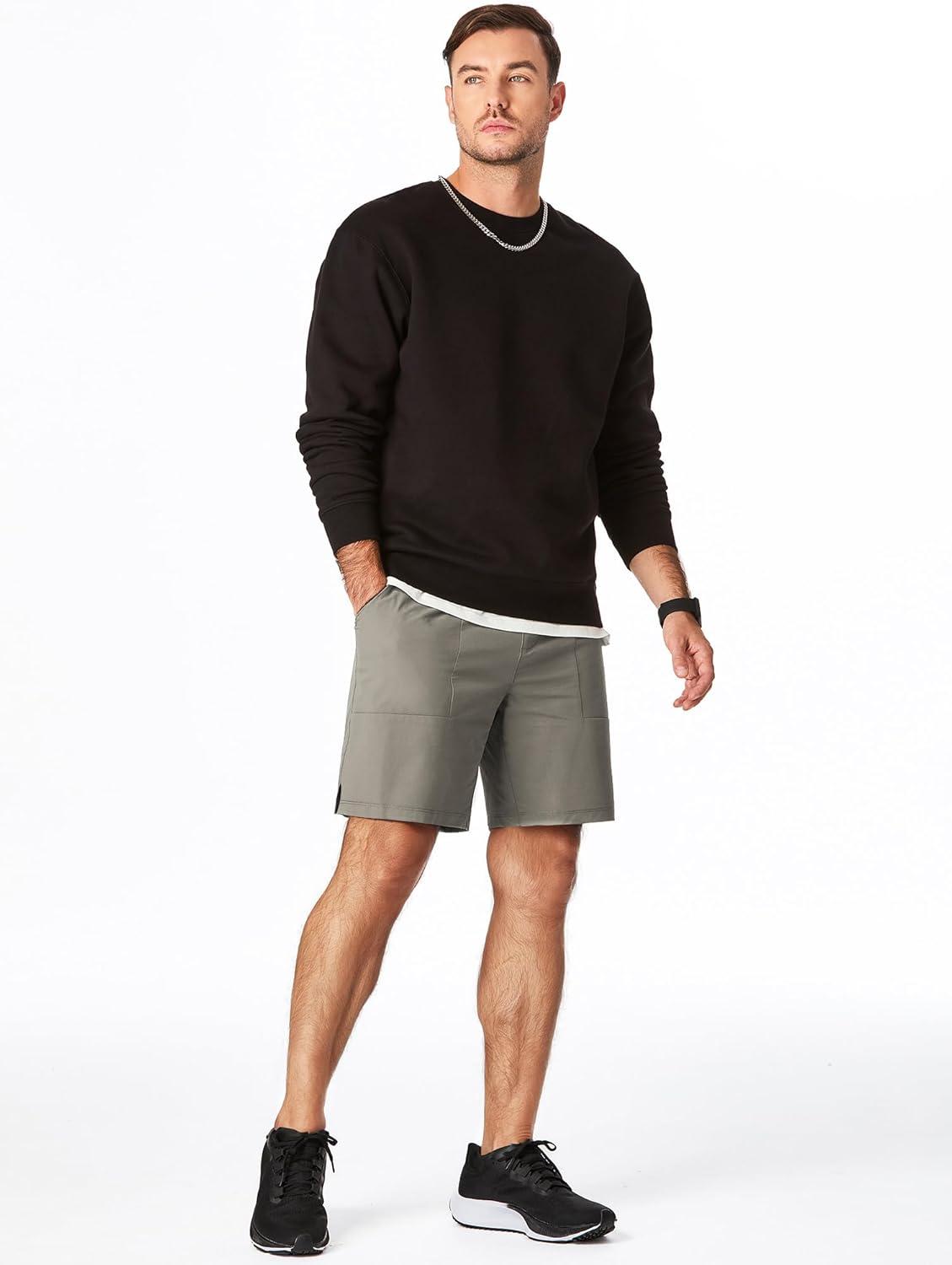 imageJMIERR Mens Shorts Running Athletic Shorts Waterproof Quick Dry 7quot Gym Workout Breathable Shorts0 Grey