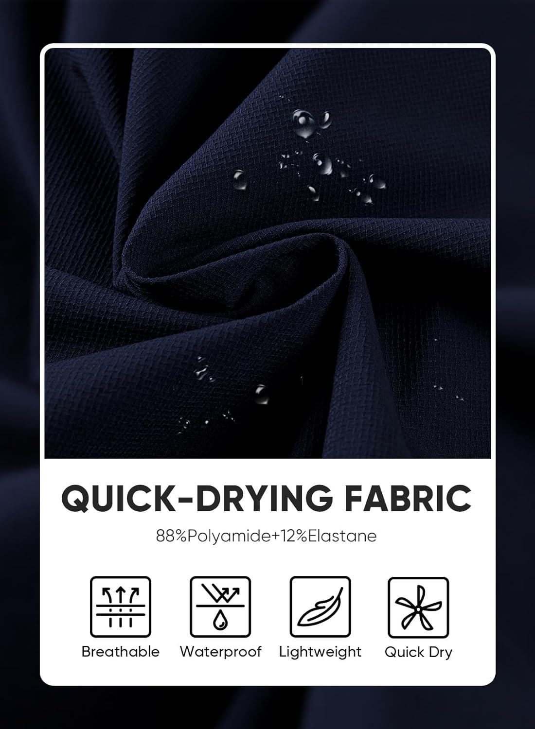 imageJMIERR Mens Shorts Running Athletic Shorts Waterproof Quick Dry 7quot Gym Workout Breathable ShortsA Blue