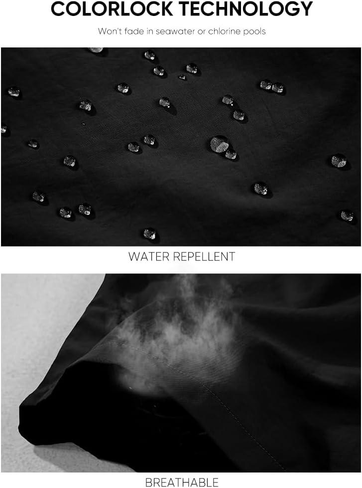 imageJMIERR Mens Swim Trunks with Mesh Lining Beach Swimming Shorts for Men Lightweight Swimwear Summer Sports ShortBlack