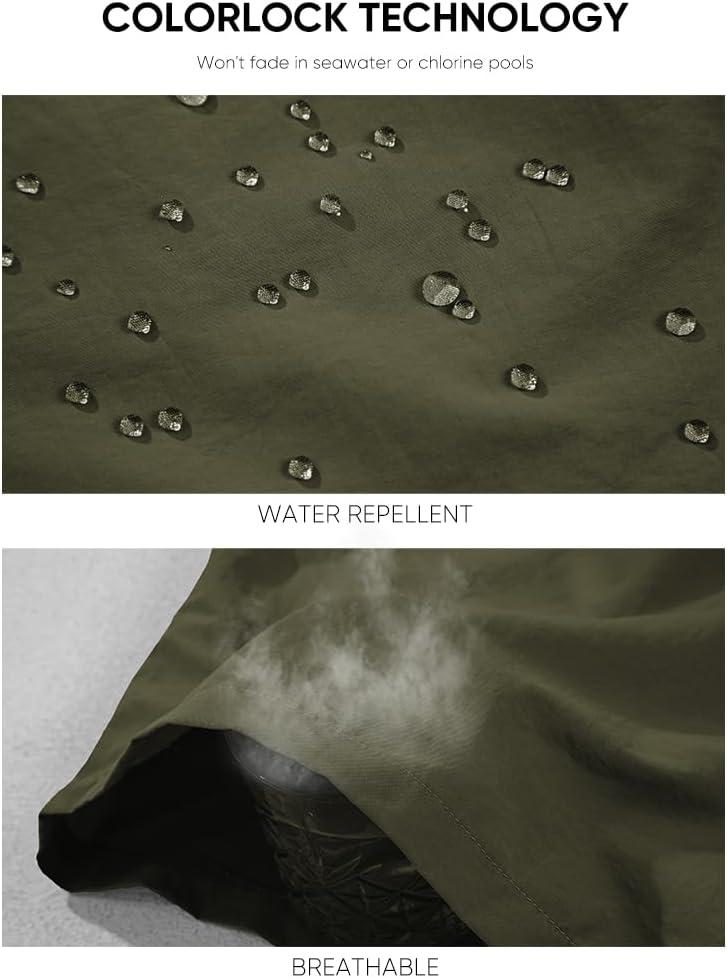 imageJMIERR Mens Swim Trunks with Mesh Lining Beach Swimming Shorts for Men Lightweight Swimwear Summer Sports ShortGreen