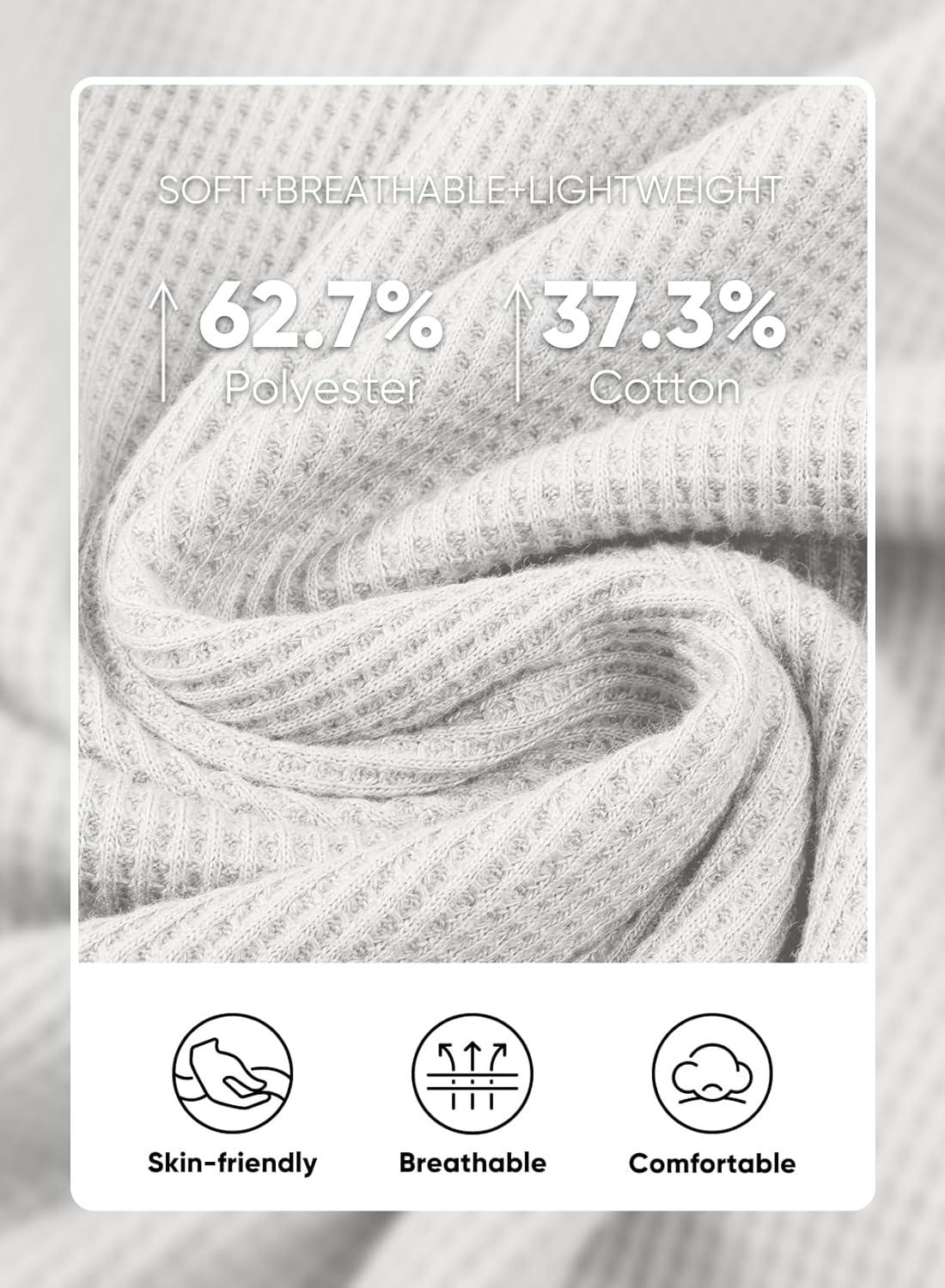 imageJMIERR Mens T Shirt Casual Solid Color Crewneck Stretch Short Sleeve Waffle Knit TeesWhite