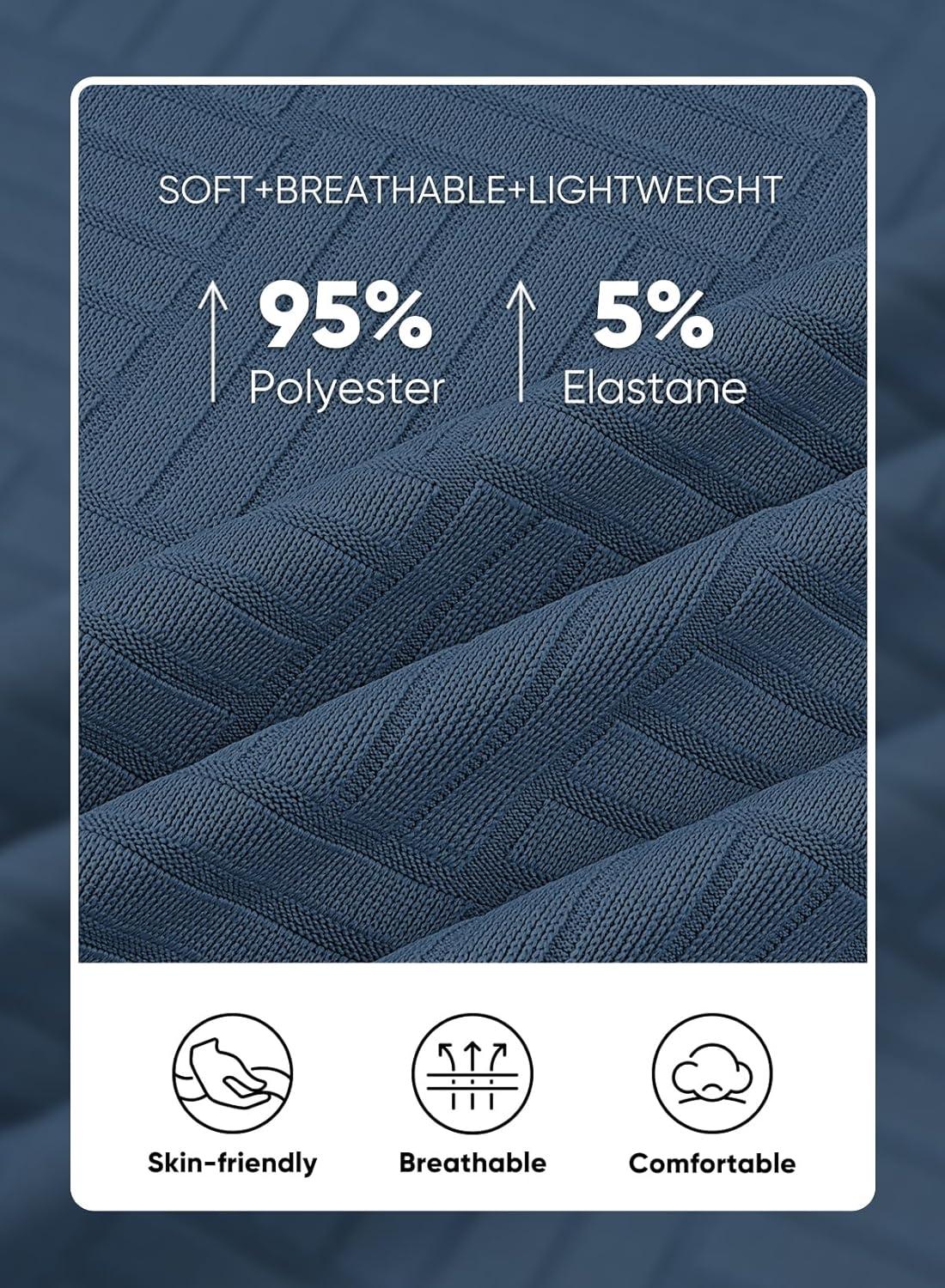 imageJMIERR Mens TShirt Casual Stretch Solid Crewneck Short Sleeve Tees Textured ShirtsReal Teal