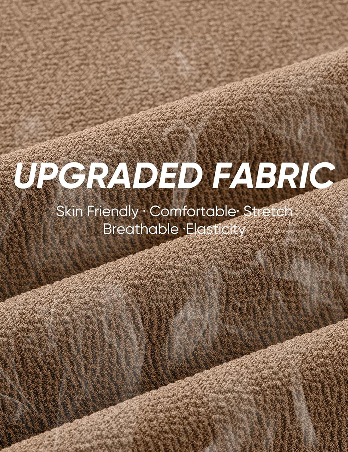 imageJMIERR Mens Textured Track Suits 2 Piece Set with Hoodie Sweatshirt and Sweatpants 2025 Casual Sweatsuit Set Airport OutfitsA Camel