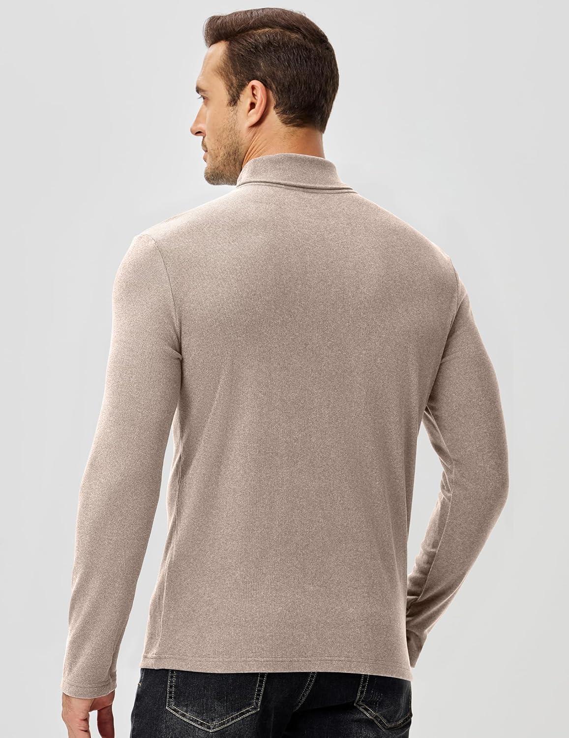 imageJMIERR Mens Thermal Mock Turtleneck Shirts Casual Long Sleeve Lightweight Pullover Sweaters Undershirt Slim Fit TopSmoke Gray