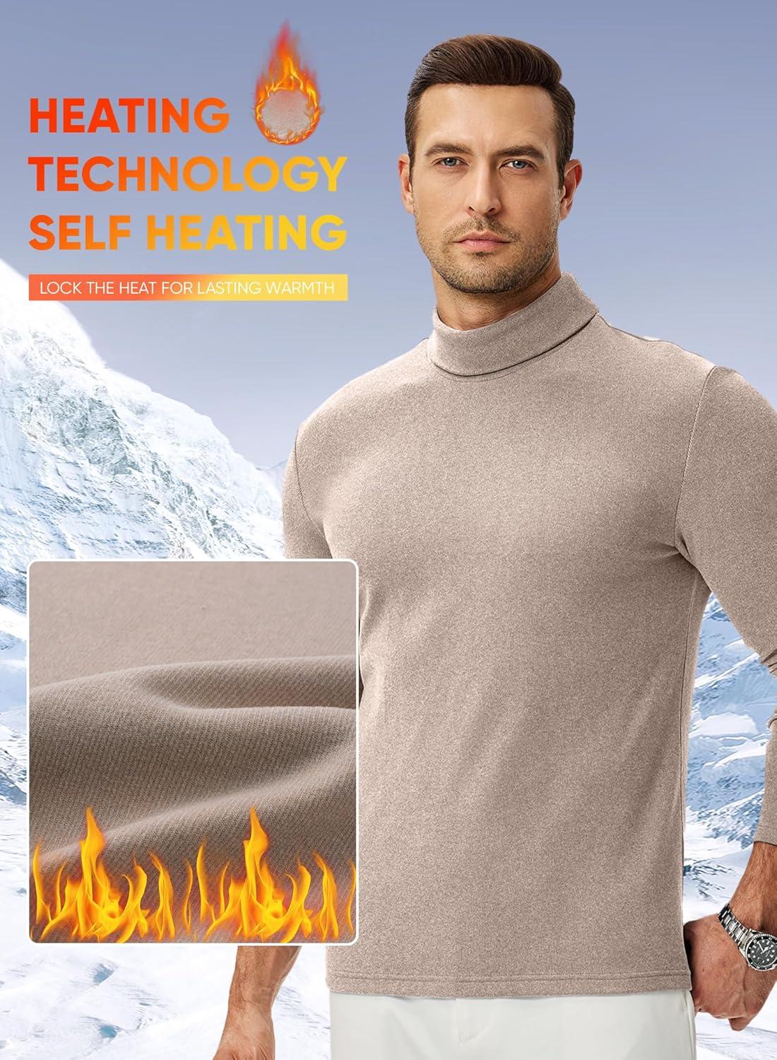 imageJMIERR Mens Thermal Mock Turtleneck Shirts Casual Long Sleeve Lightweight Pullover Sweaters Undershirt Slim Fit TopSmoke Gray