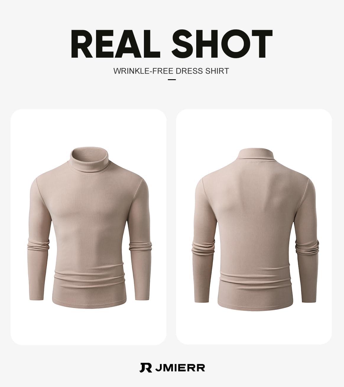 imageJMIERR Mens Thermal Mock Turtleneck Shirts Casual Long Sleeve Lightweight Pullover Sweaters Undershirt Slim Fit TopSmoke Gray