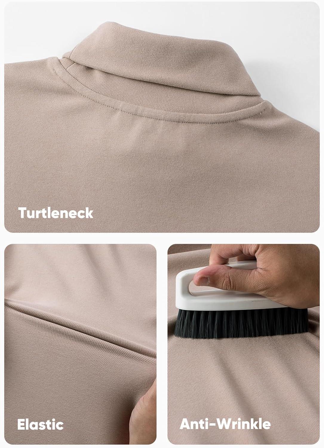 imageJMIERR Mens Thermal Mock Turtleneck Shirts Casual Long Sleeve Lightweight Pullover Sweaters Undershirt Slim Fit TopSmoke Gray