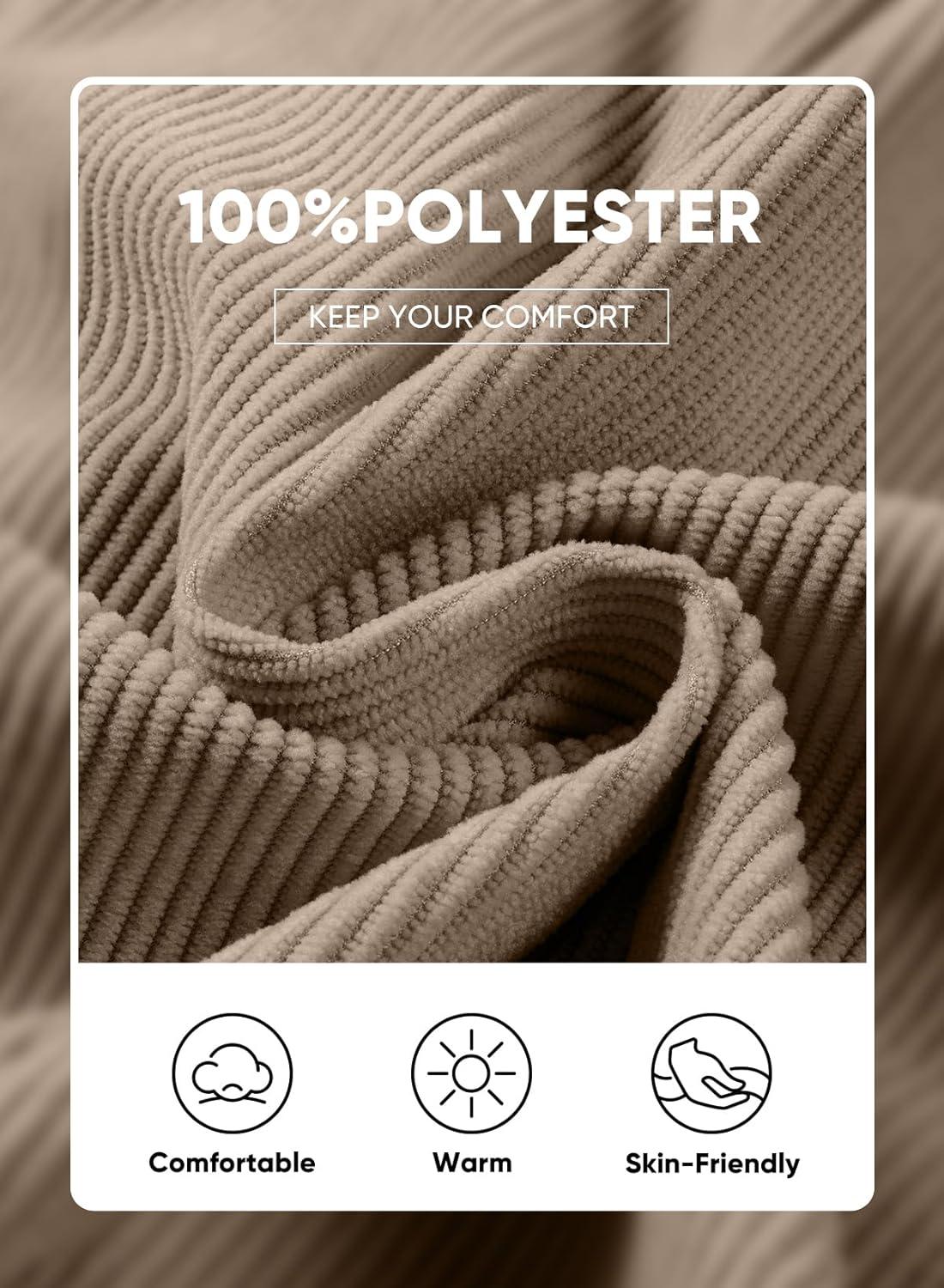 imageJMIERR Mens Warm Corduroy Sweatshirt Casual Stand Collar Quarter Fall Metal Button Pullover Sweaters Long Sleeve with PocketsT Khaki