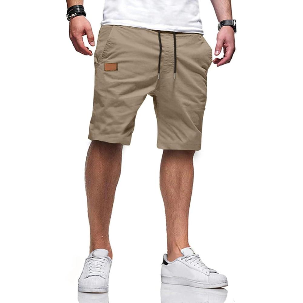 imageJMIERR Mens Casual Shorts  Cotton Drawstring Summer Beach Stretch Twill Chino Golf ShortsS Sage Green