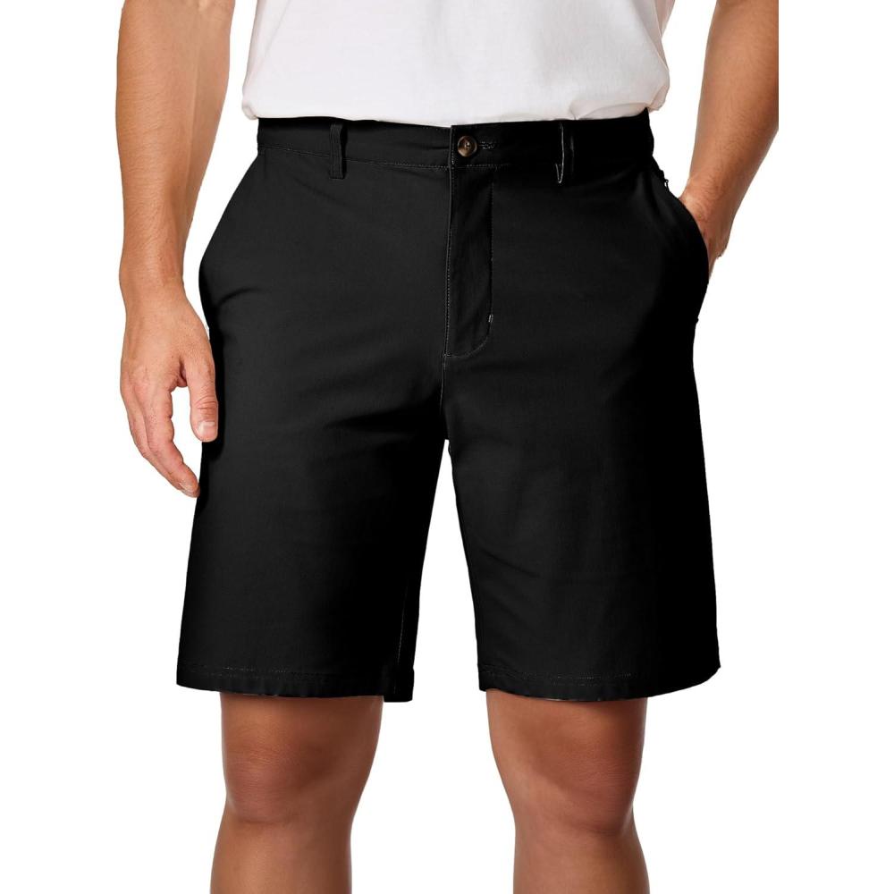 imageJMIERR Mens Chino Shorts Casual Summer 9quot Inch Stretch MoistureWicking Golf Dress Short with Zipper Pocket9 Black