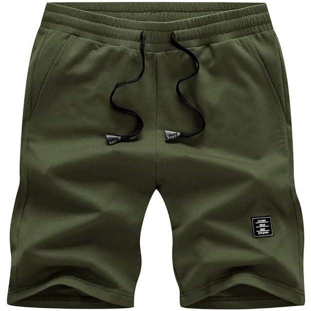 imageJMIERR Mens Cotton Sweat Shorts with 3 Pockets Workout Lounge Jogger Athletic Shorts 7 inch Inseam Running ShortsA Green