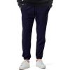 imageJMIERR Mens Casual Pants Waffle Textured Drawstring Stretch Elastic Waist Tapered Joggers with PocketsNavy Blue