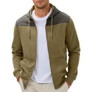 JMIERR Men Hoodie 2025 Zip Up Fall Casual Warm Drawstring Hooded Jacket with Pockets Workout Hiking Sweatshirt(B Green)