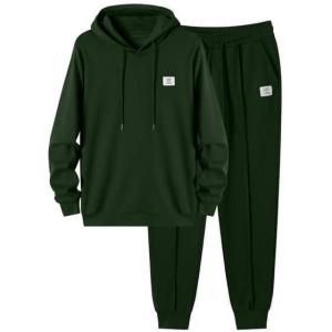 JMIERR Men’s 2 Piece Outfits Hoodie Sweatshirt Tracksuit & Joggers Sweatpants Sweatsuit Set(B Green)