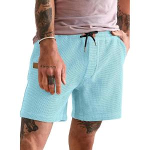 JMIERR Men’s Casual 5″/ 7″ Shorts Waffle Elastic Waist Drawstring Workout Running Jogging Beach Sweat Shorts with Pockets(Mist Blue)