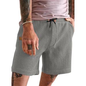 JMIERR Men’s Casual 5″/ 7″ Shorts Waffle Elastic Waist Drawstring Workout Running Jogging Beach Sweat Shorts with Pockets(P Light Grey)