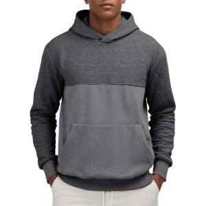 JMIERR Mens Casual Hooded Collar Fleece Hoodies Pullover Sweatshirts Warm Long Sleeve Shirts(Grey)