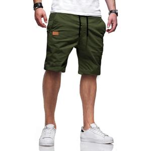 JMIERR Mens Casual Shorts – Cotton Drawstring Summer Beach Stretch Twill Chino Golf Shorts(S2 Green)