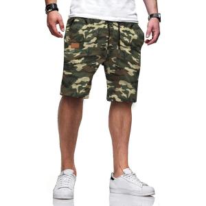 JMIERR Mens Casual Shorts – Cotton Drawstring Summer Beach Stretch Twill Chino Golf Shorts(T Camouflage 2)