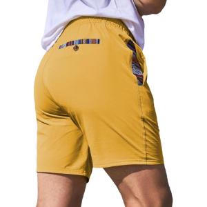 JMIERR Men’s Casual Shorts 5″/ 7″ Drawstring Summer Quick Dry Beach Stretch Waist Athletic Gym Short(5″ C-yellow)