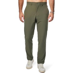 JMIERR Mens Chino Pants Casual Stretch Golf Pants Waist Tapered Trousers Lightweight Comfy Pants with Zipper Pockets(Moss Green)