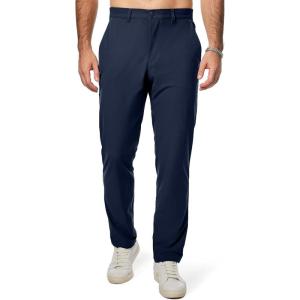 JMIERR Mens Chino Pants Casual Stretch Golf Pants Waist Tapered Trousers Lightweight Comfy Pants with Zipper Pockets(Navy Blue)