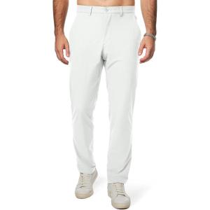 JMIERR Mens Chino Pants Casual Stretch Golf Pants Waist Tapered Trousers Lightweight Comfy Pants with Zipper Pockets(White)
