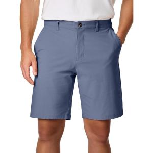 JMIERR Men’s Chino Shorts Casual Summer 9″ Inch Stretch Moisture-Wicking Golf Dress Short with Zipper Pocket(9″ Blue)