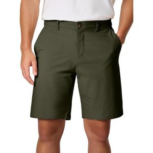 JMIERR Men’s Chino Shorts Casual Summer 9″ Inch Stretch Moisture-Wicking Golf Dress Short with Zipper Pocket(9″ Dark Green)