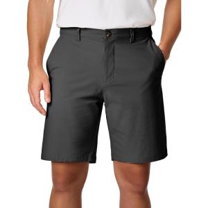 JMIERR Men’s Chino Shorts Casual Summer 9″ Inch Stretch Moisture-Wicking Golf Dress Short with Zipper Pocket(9″ Dark Grey)