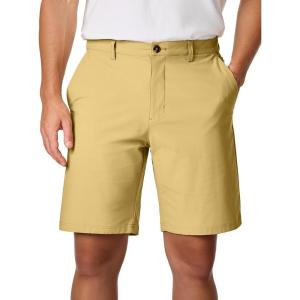 JMIERR Men’s Chino Shorts Casual Summer 9″ Inch Stretch Moisture-Wicking Golf Dress Short with Zipper Pocket(9″ Khaki 2)