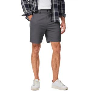 JMIERR Men’s Classic-Fit 7″ Chino Short Summer Stretch Waist Cotton Twill Casual Dress Shorts with Pockets(7″ Dark Grey)