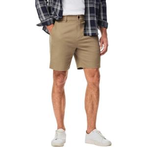 JMIERR Men’s Classic-Fit 7″ Chino Short Summer Stretch Waist Cotton Twill Casual Dress Shorts with Pockets(7″ Khaki)